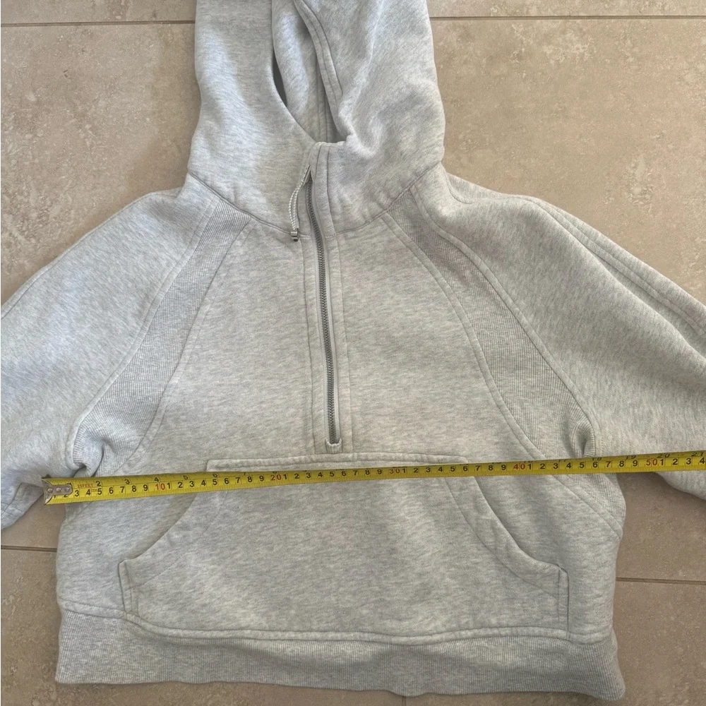 Lululemon Scuba Hoodie Light Gray Women's Half-Zip Hoodie - Picture 5 of 8